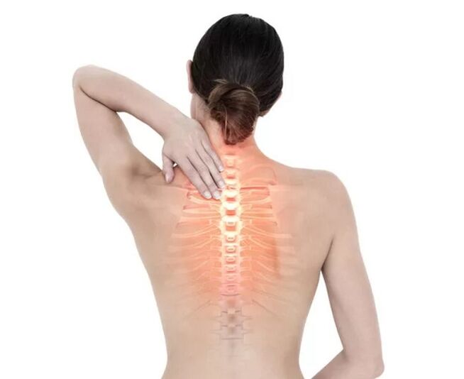 dolor en la columna torácica con osteocondrosis